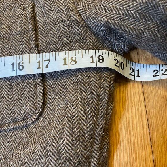 Sunny Sports Mens Large Wool Blend Tweed Blazer 4 Button Herringbone Lined - Picture 10 of 15